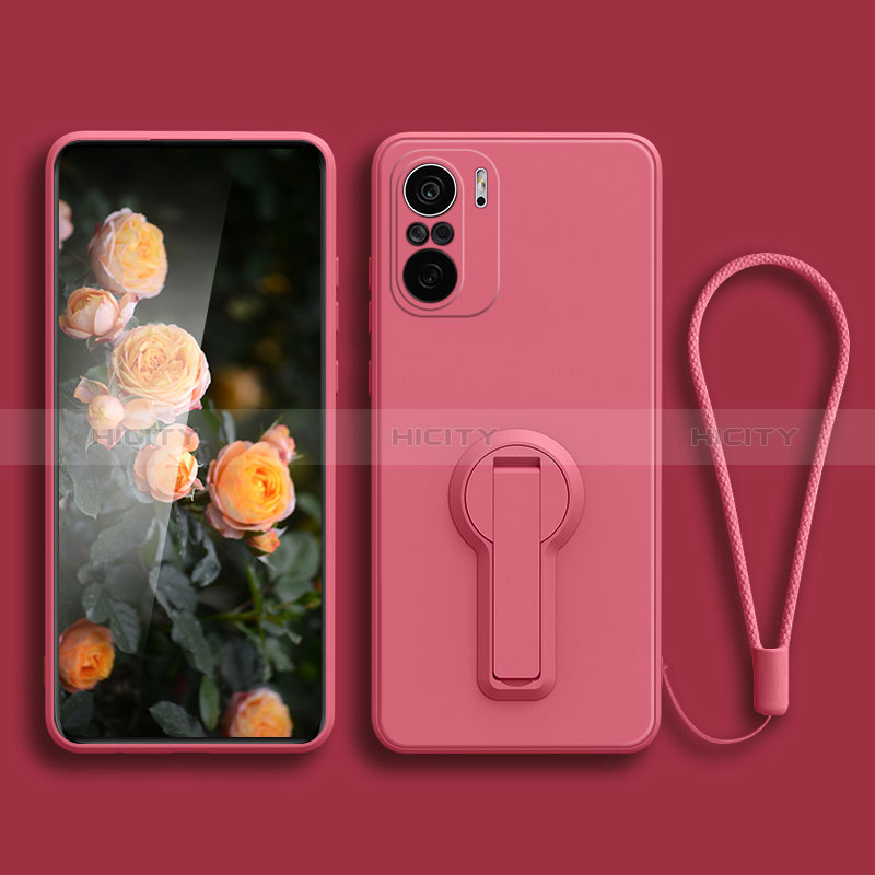 Silikon Hülle Handyhülle Ultra Dünn Schutzhülle Tasche Flexible mit Ständer für Xiaomi Mi 11i 5G groß