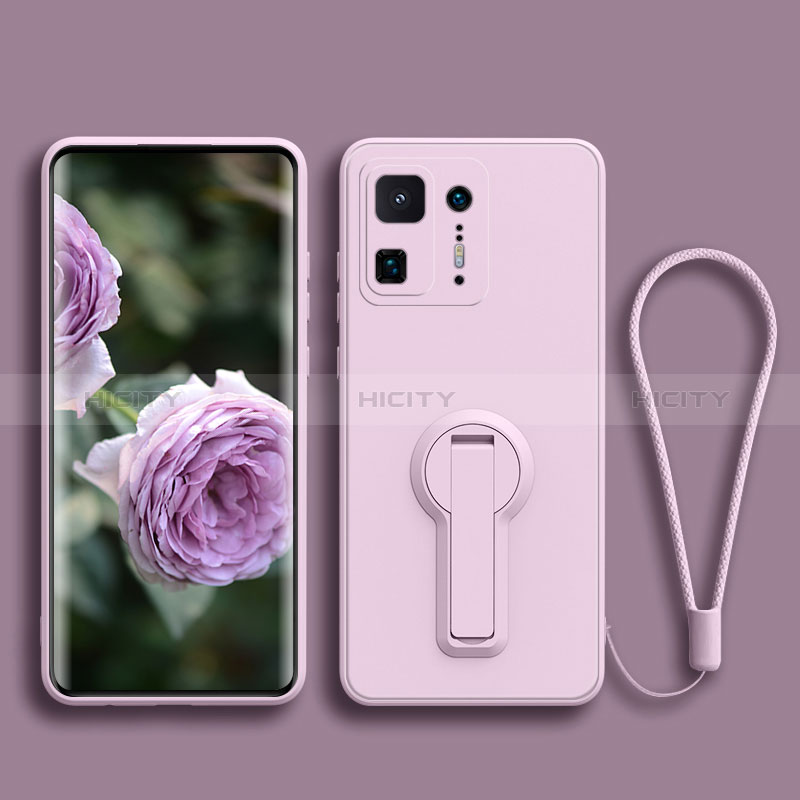 Silikon Hülle Handyhülle Ultra Dünn Schutzhülle Tasche Flexible mit Ständer für Xiaomi Mi Mix 4 5G Helles Lila