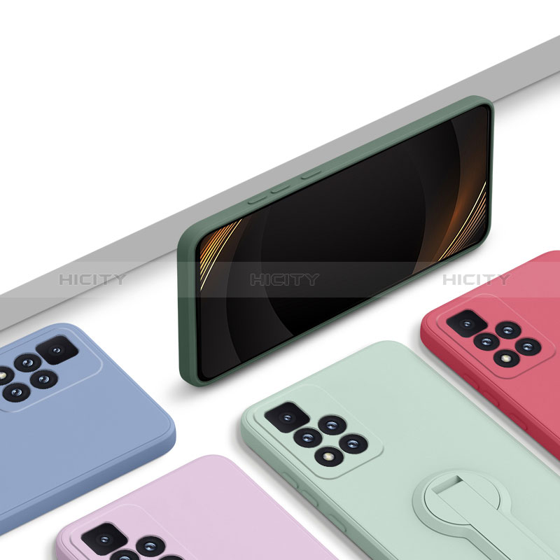 Silikon Hülle Handyhülle Ultra Dünn Schutzhülle Tasche Flexible mit Ständer für Xiaomi Poco X4 NFC groß