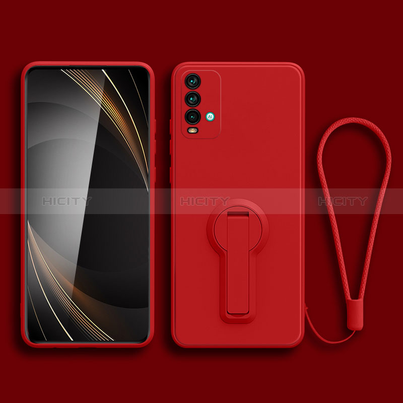 Silikon Hülle Handyhülle Ultra Dünn Schutzhülle Tasche Flexible mit Ständer für Xiaomi Redmi 9 Power