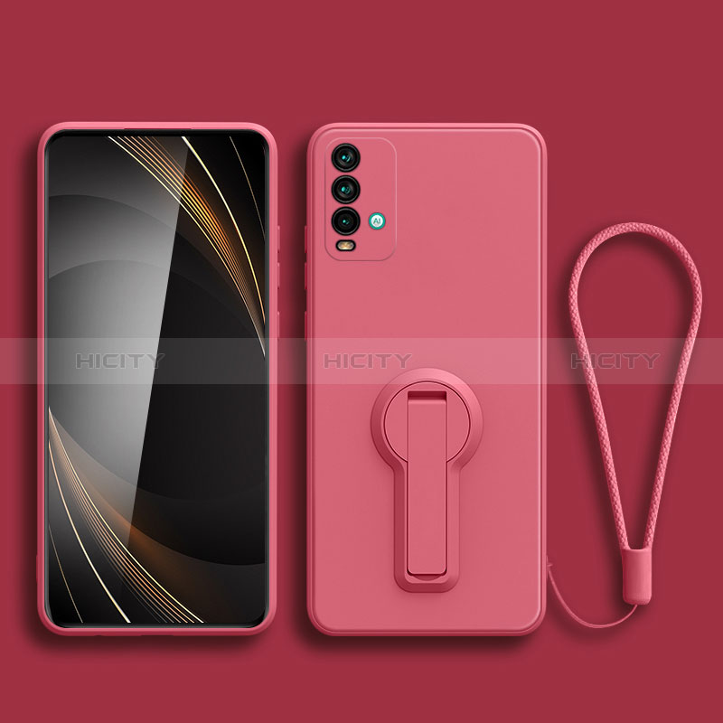 Silikon Hülle Handyhülle Ultra Dünn Schutzhülle Tasche Flexible mit Ständer für Xiaomi Redmi 9 Power