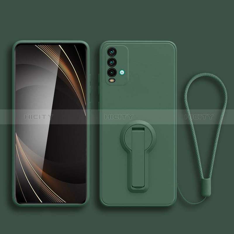 Silikon Hülle Handyhülle Ultra Dünn Schutzhülle Tasche Flexible mit Ständer für Xiaomi Redmi 9 Power groß