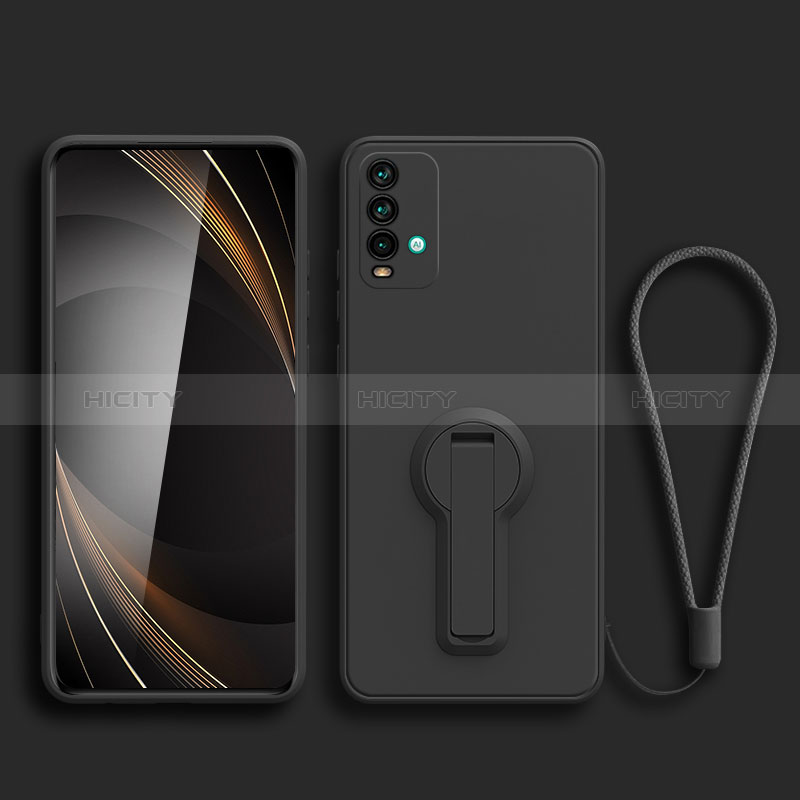 Silikon Hülle Handyhülle Ultra Dünn Schutzhülle Tasche Flexible mit Ständer für Xiaomi Redmi 9 Power