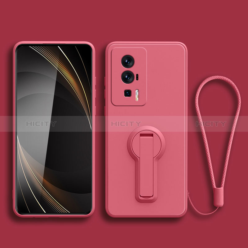 Silikon Hülle Handyhülle Ultra Dünn Schutzhülle Tasche Flexible mit Ständer für Xiaomi Redmi K60 5G Pink Plus