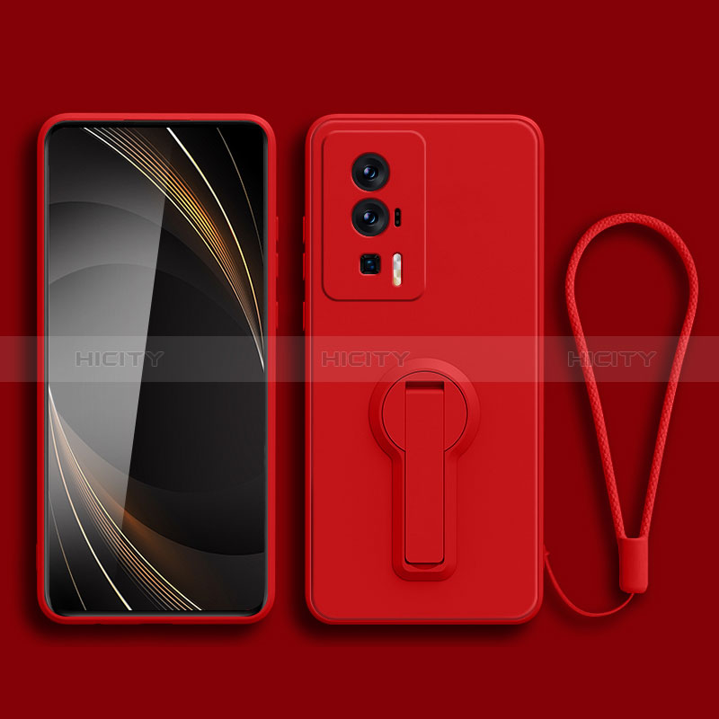 Silikon Hülle Handyhülle Ultra Dünn Schutzhülle Tasche Flexible mit Ständer für Xiaomi Redmi K60 5G Rot Plus