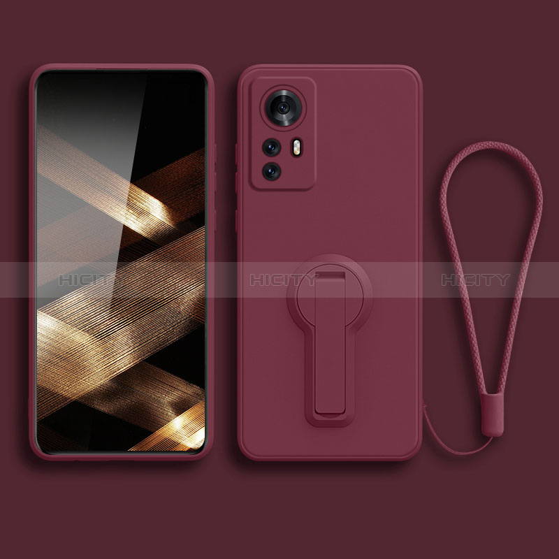 Silikon Hülle Handyhülle Ultra Dünn Schutzhülle Tasche Flexible mit Ständer für Xiaomi Redmi Note 12S groß