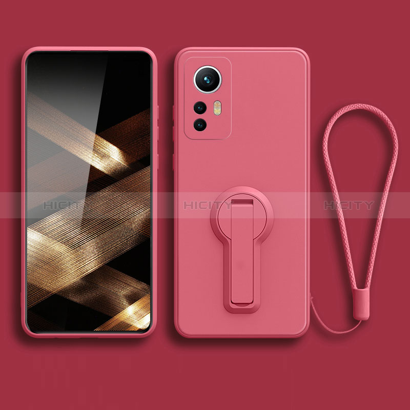 Silikon Hülle Handyhülle Ultra Dünn Schutzhülle Tasche Flexible mit Ständer für Xiaomi Redmi Note 12S groß