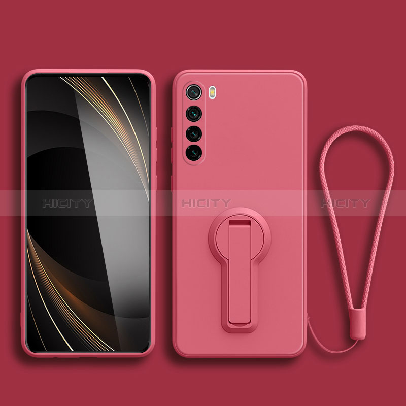 Silikon Hülle Handyhülle Ultra Dünn Schutzhülle Tasche Flexible mit Ständer für Xiaomi Redmi Note 8 (2021)