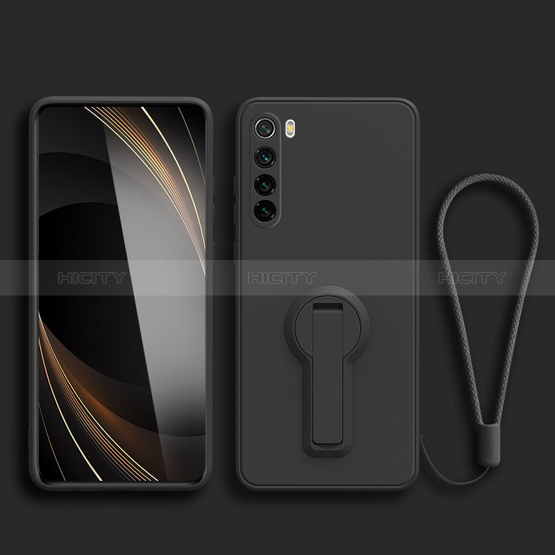 Silikon Hülle Handyhülle Ultra Dünn Schutzhülle Tasche Flexible mit Ständer für Xiaomi Redmi Note 8 (2021) groß