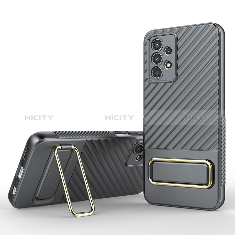 Silikon Hülle Handyhülle Ultra Dünn Schutzhülle Tasche Flexible mit Ständer KC1 für Samsung Galaxy A13 4G Grau Plus