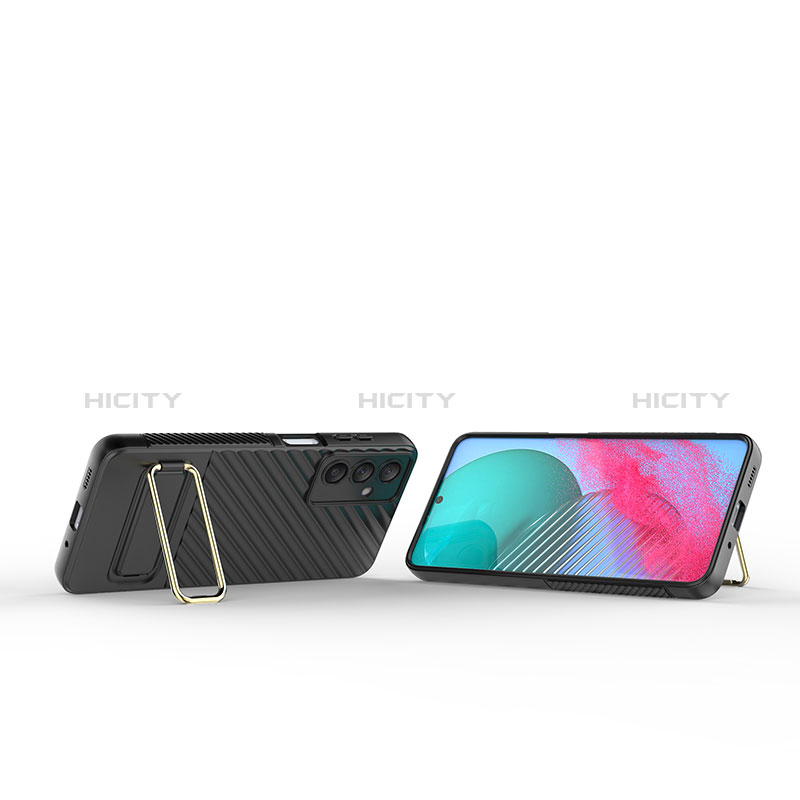 Silikon Hülle Handyhülle Ultra Dünn Schutzhülle Tasche Flexible mit Ständer KC1 für Samsung Galaxy M54 5G