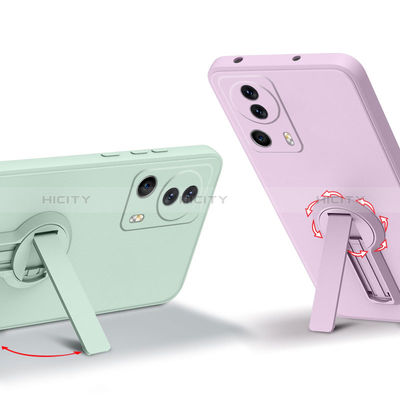 Silikon Hülle Handyhülle Ultra Dünn Schutzhülle Tasche Flexible mit Ständer S01 für Xiaomi Mi 12 Lite NE 5G groß