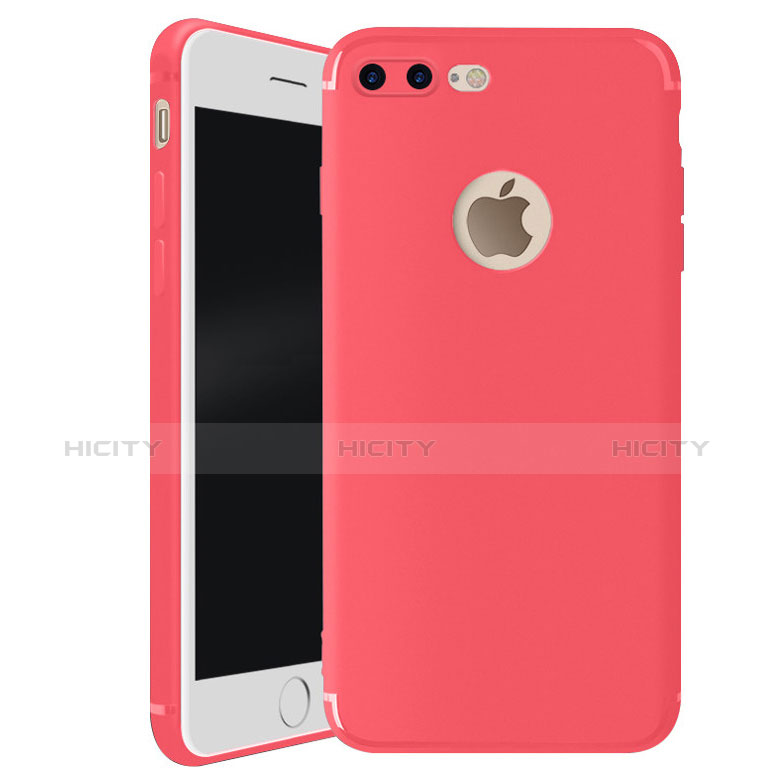 Silikon Hülle Handyhülle Ultra Dünn Schutzhülle Tasche S01 für Apple iPhone 7 Plus Rot