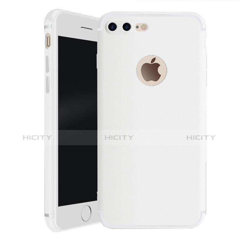 Silikon Hülle Handyhülle Ultra Dünn Schutzhülle Tasche S01 für Apple iPhone 7 Plus Weiß