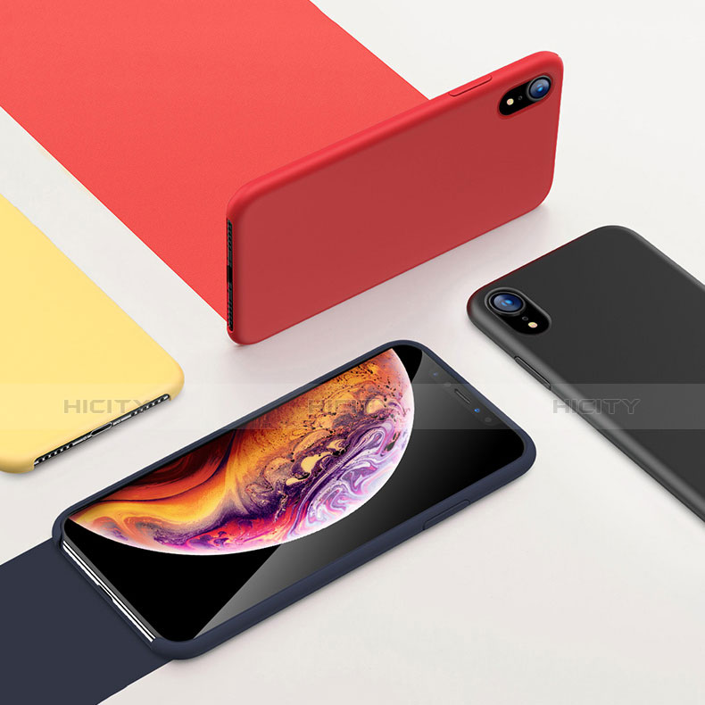 Silikon Hülle Handyhülle Ultra Dünn Schutzhülle Tasche S01 für Apple iPhone XR groß