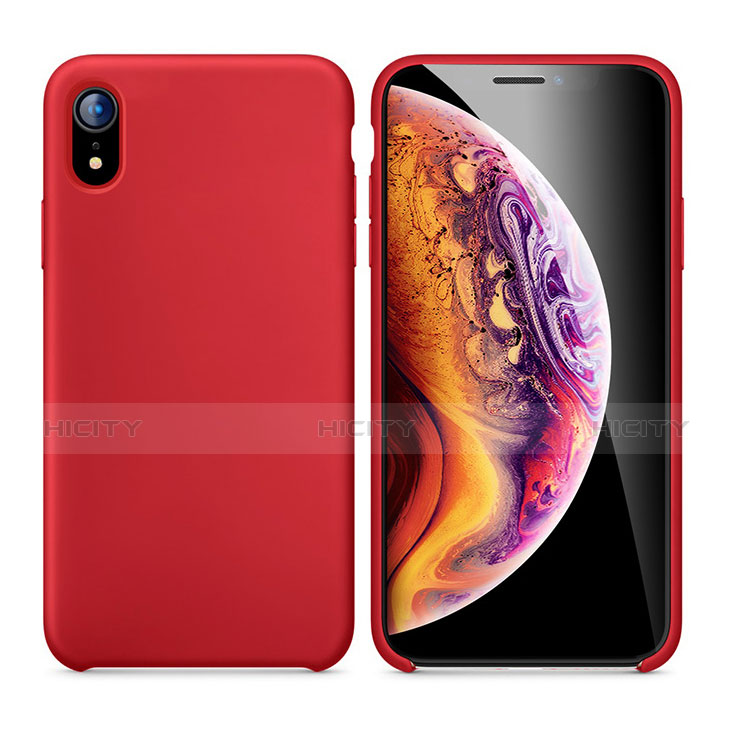 Silikon Hülle Handyhülle Ultra Dünn Schutzhülle Tasche S01 für Apple iPhone XR Rot Plus