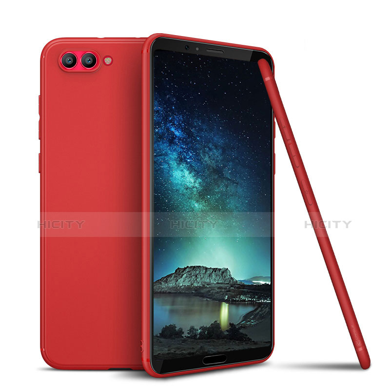 Silikon Hülle Handyhülle Ultra Dünn Schutzhülle Tasche S01 für Huawei Honor V10 Rot