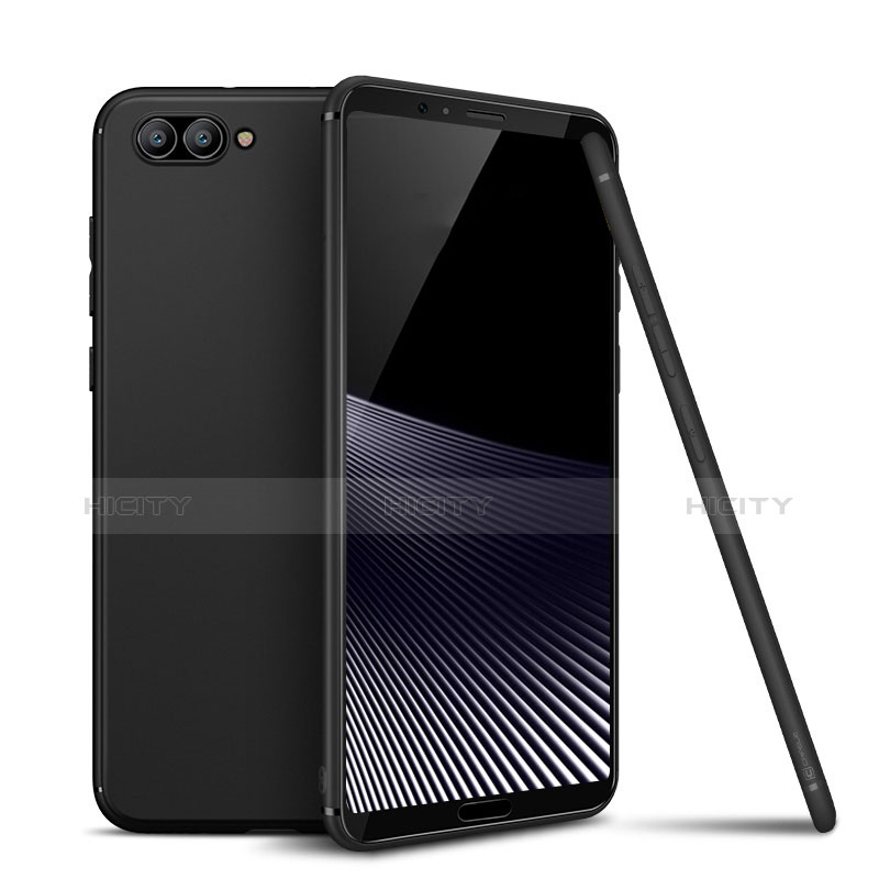 Silikon Hülle Handyhülle Ultra Dünn Schutzhülle Tasche S01 für Huawei Honor V10 Schwarz