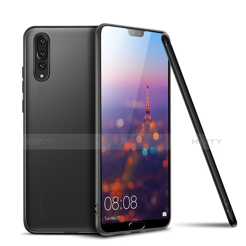 Silikon Hülle Handyhülle Ultra Dünn Schutzhülle Tasche S01 für Huawei P20 Pro Grau Plus