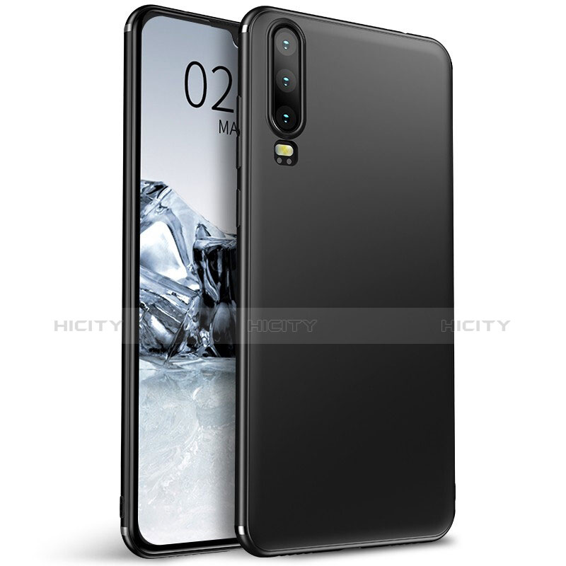 Silikon Hülle Handyhülle Ultra Dünn Schutzhülle Tasche S01 für Huawei P30 Schwarz