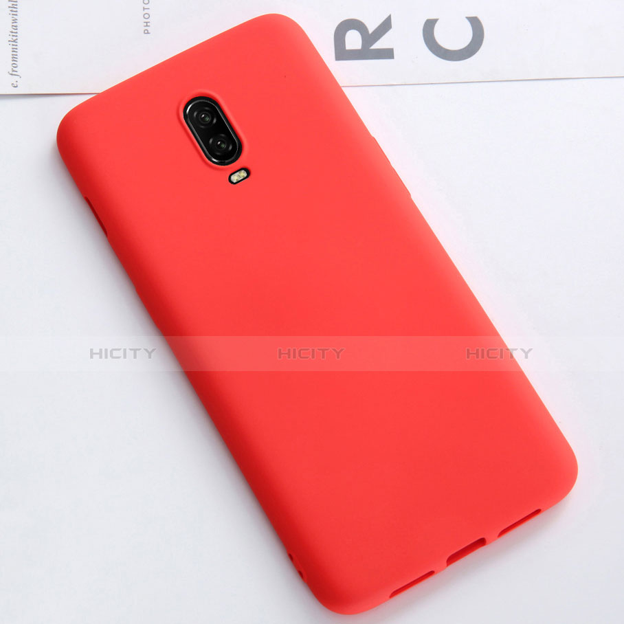 Silikon Hülle Handyhülle Ultra Dünn Schutzhülle Tasche S01 für OnePlus 6T Rot