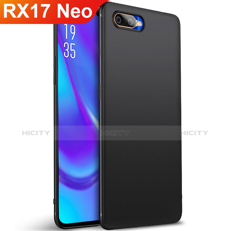 Silikon Hülle Handyhülle Ultra Dünn Schutzhülle Tasche S01 für Oppo RX17 Neo Schwarz