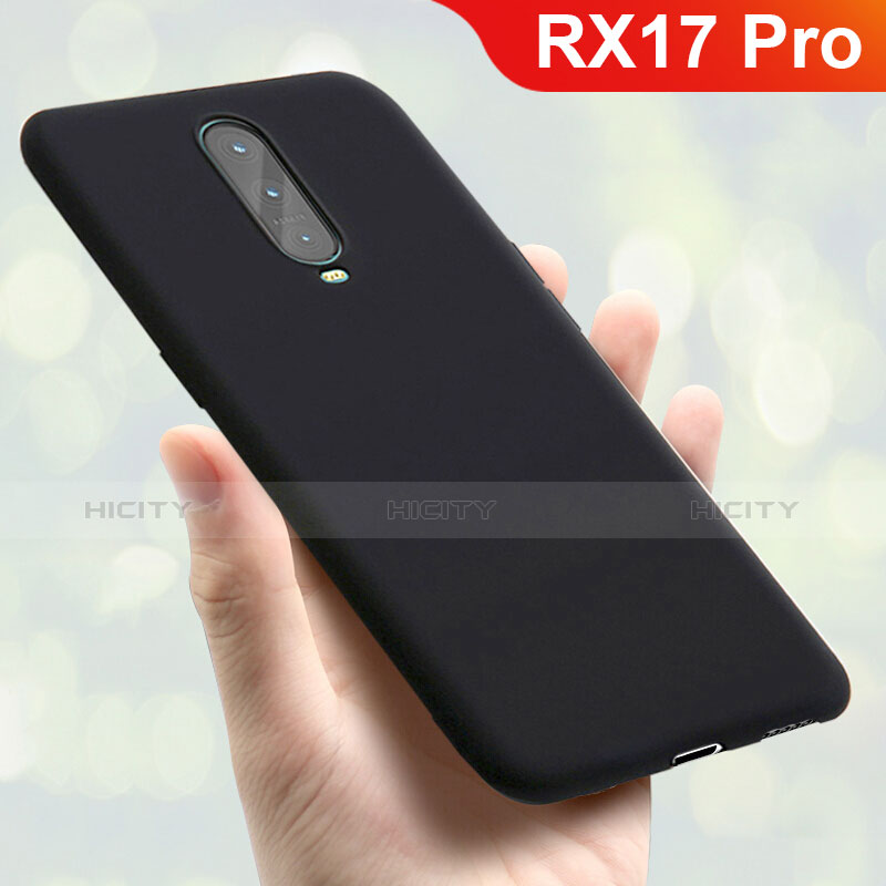 Silikon Hülle Handyhülle Ultra Dünn Schutzhülle Tasche S01 für Oppo RX17 Pro Schwarz Plus