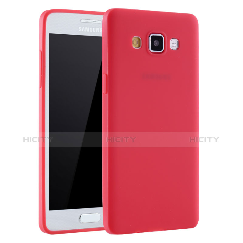 Silikon Hülle Handyhülle Ultra Dünn Schutzhülle Tasche S01 für Samsung Galaxy A7 SM-A700 Rot