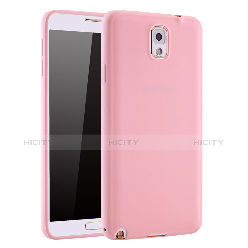 Silikon Hülle Handyhülle Ultra Dünn Schutzhülle Tasche S01 für Samsung Galaxy Note 3 N9000 Rosa