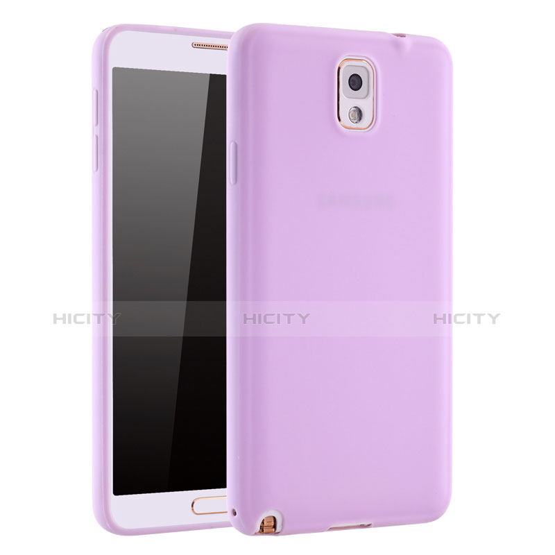 Silikon Hülle Handyhülle Ultra Dünn Schutzhülle Tasche S01 für Samsung Galaxy Note 3 N9000 Violett