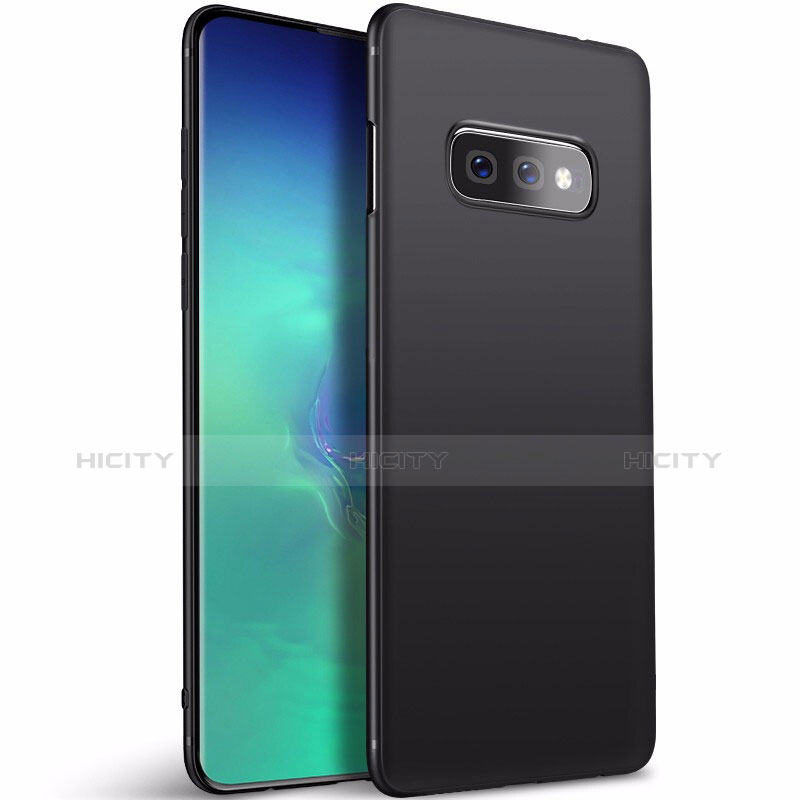 Silikon Hülle Handyhülle Ultra Dünn Schutzhülle Tasche S01 für Samsung Galaxy S10e Schwarz