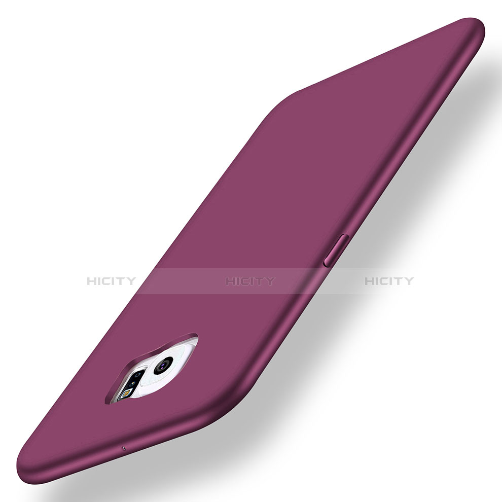 Silikon Hülle Handyhülle Ultra Dünn Schutzhülle Tasche S01 für Samsung Galaxy S6 Edge+ Plus SM-G928F Violett