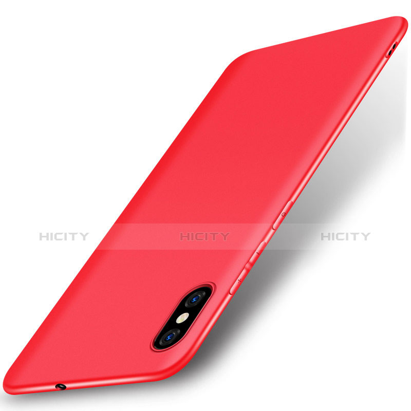 Silikon Hülle Handyhülle Ultra Dünn Schutzhülle Tasche S01 für Xiaomi Mi 8 Explorer Rot