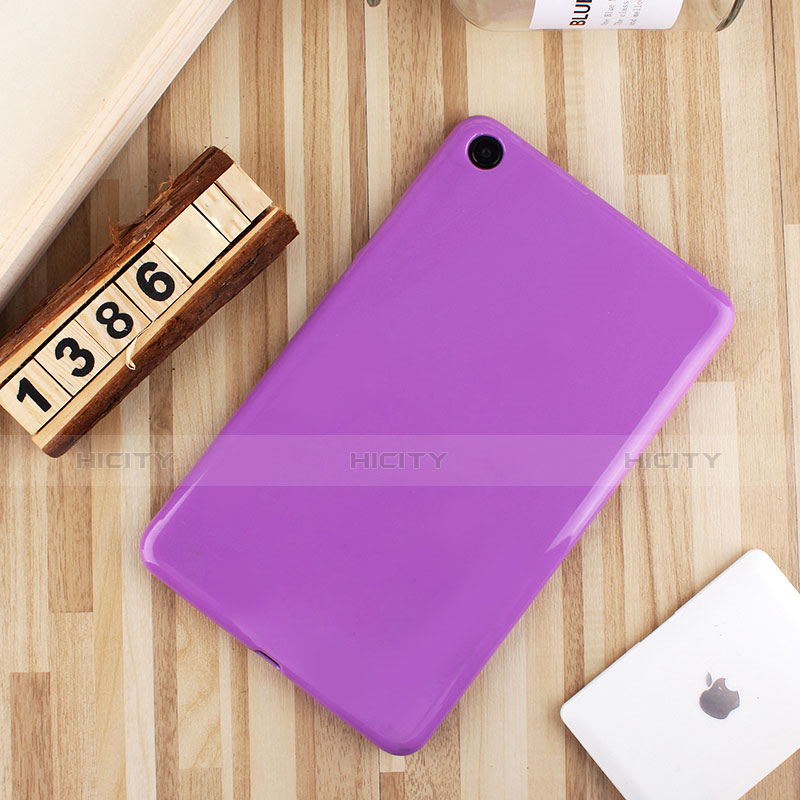 Silikon Hülle Handyhülle Ultra Dünn Schutzhülle Tasche S01 für Xiaomi Mi Pad 4 Violett