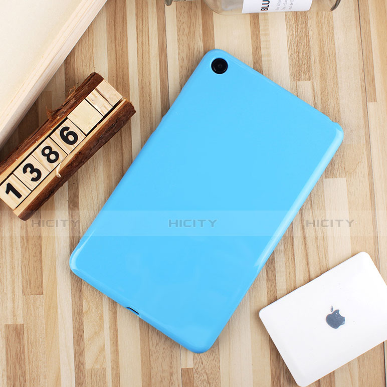 Silikon Hülle Handyhülle Ultra Dünn Schutzhülle Tasche S01 für Xiaomi Mi Pad Hellblau