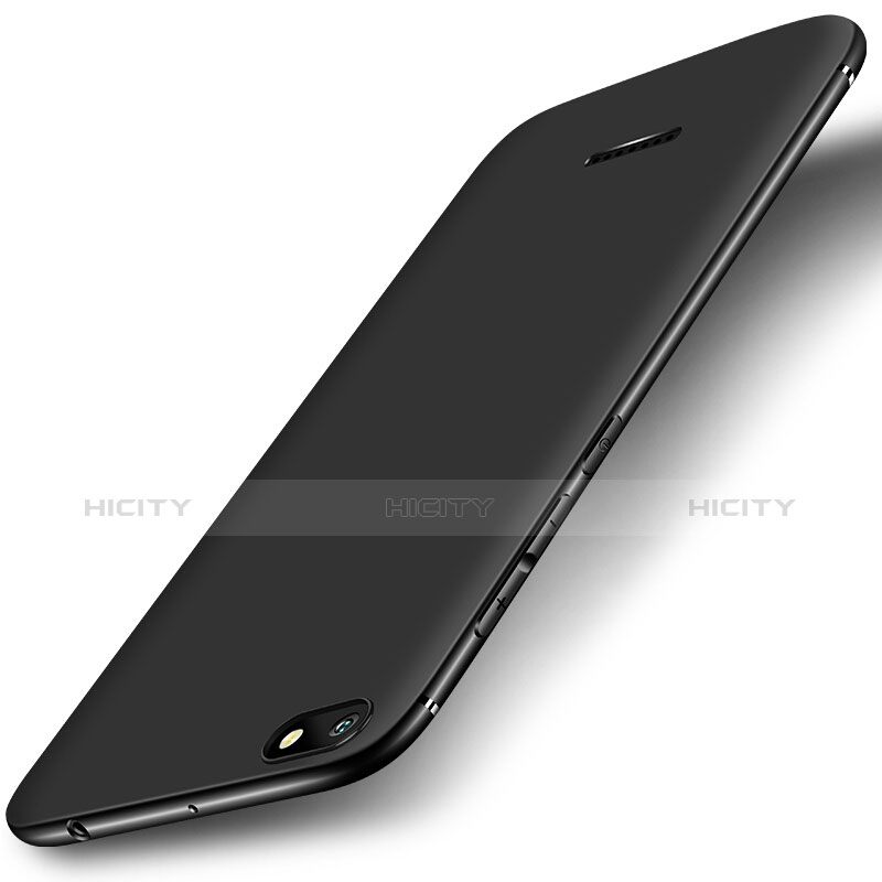 Silikon Hülle Handyhülle Ultra Dünn Schutzhülle Tasche S01 für Xiaomi Redmi 6A Schwarz