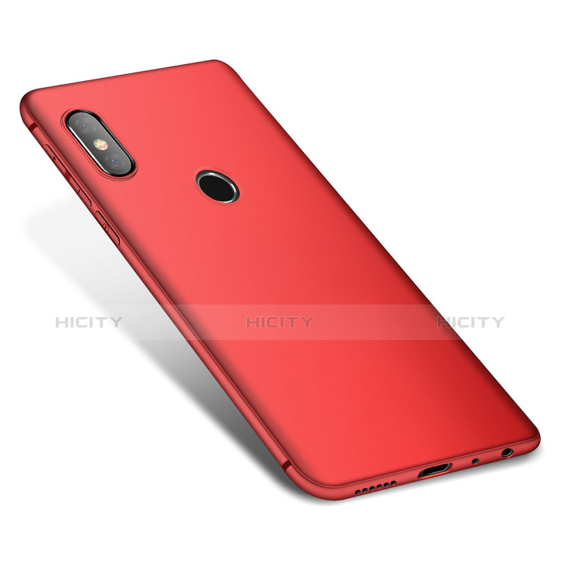 Silikon Hülle Handyhülle Ultra Dünn Schutzhülle Tasche S01 für Xiaomi Redmi Note 5 Pro Rot Plus