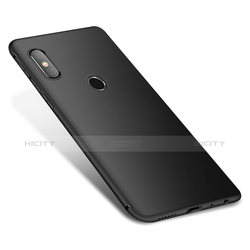 Silikon Hülle Handyhülle Ultra Dünn Schutzhülle Tasche S01 für Xiaomi Redmi Note 5 Pro Schwarz