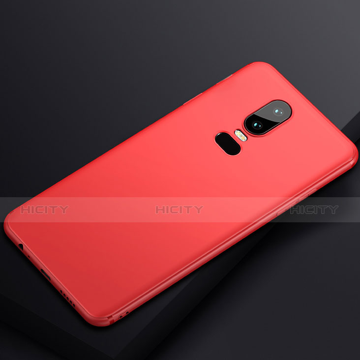 Silikon Hülle Handyhülle Ultra Dünn Schutzhülle Tasche S02 für OnePlus 6 Rot