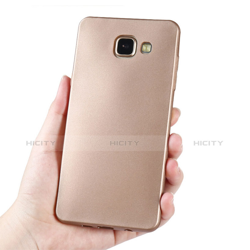 Silikon Hülle Handyhülle Ultra Dünn Schutzhülle Tasche S02 für Samsung Galaxy A5 (2016) SM-A510F Gold