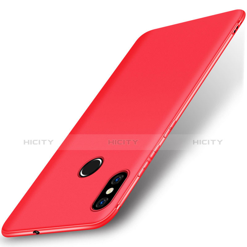 Silikon Hülle Handyhülle Ultra Dünn Schutzhülle Tasche S02 für Xiaomi Mi 8 Rot