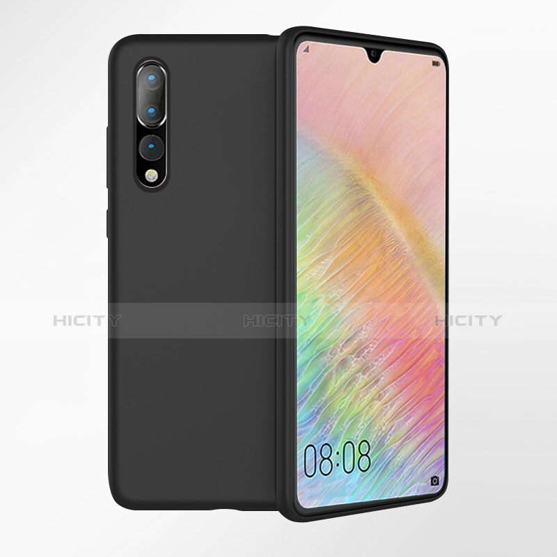 Silikon Hülle Handyhülle Ultra Dünn Schutzhülle Tasche S03 für Huawei P20 Pro Schwarz