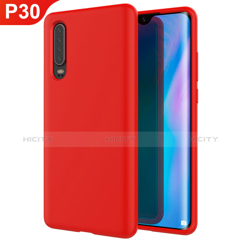 Silikon Hülle Handyhülle Ultra Dünn Schutzhülle Tasche S03 für Huawei P30 Rot