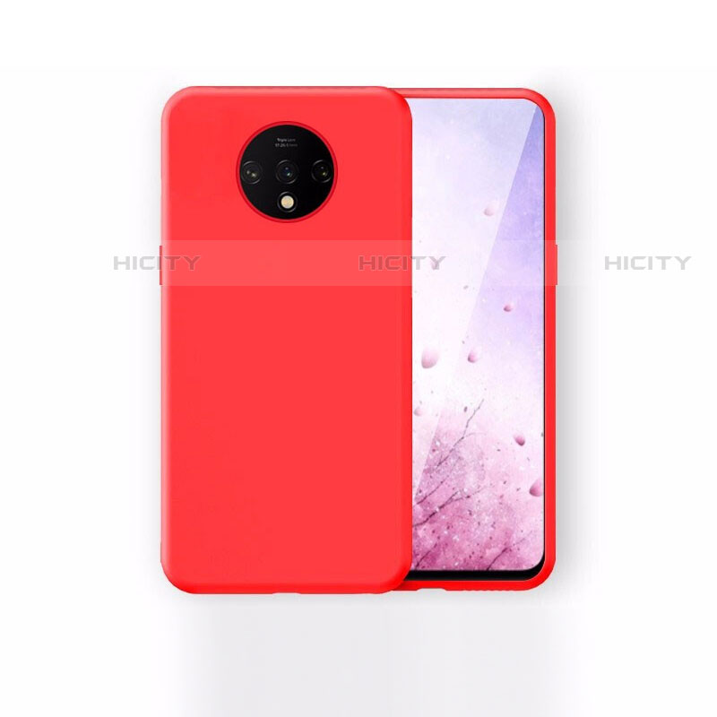 Silikon Hülle Handyhülle Ultra Dünn Schutzhülle Tasche S03 für OnePlus 7T Rot Plus