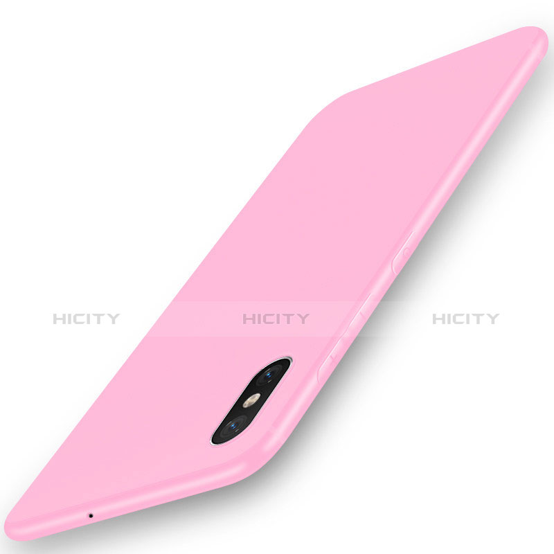 Silikon Hülle Handyhülle Ultra Dünn Schutzhülle Tasche S03 für Xiaomi Mi 8 Pro Global Version Rosa Plus