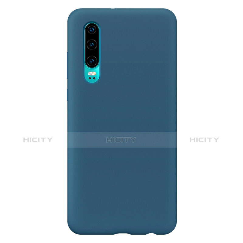 Silikon Hülle Handyhülle Ultra Dünn Schutzhülle Tasche S04 für Huawei P30 Blau