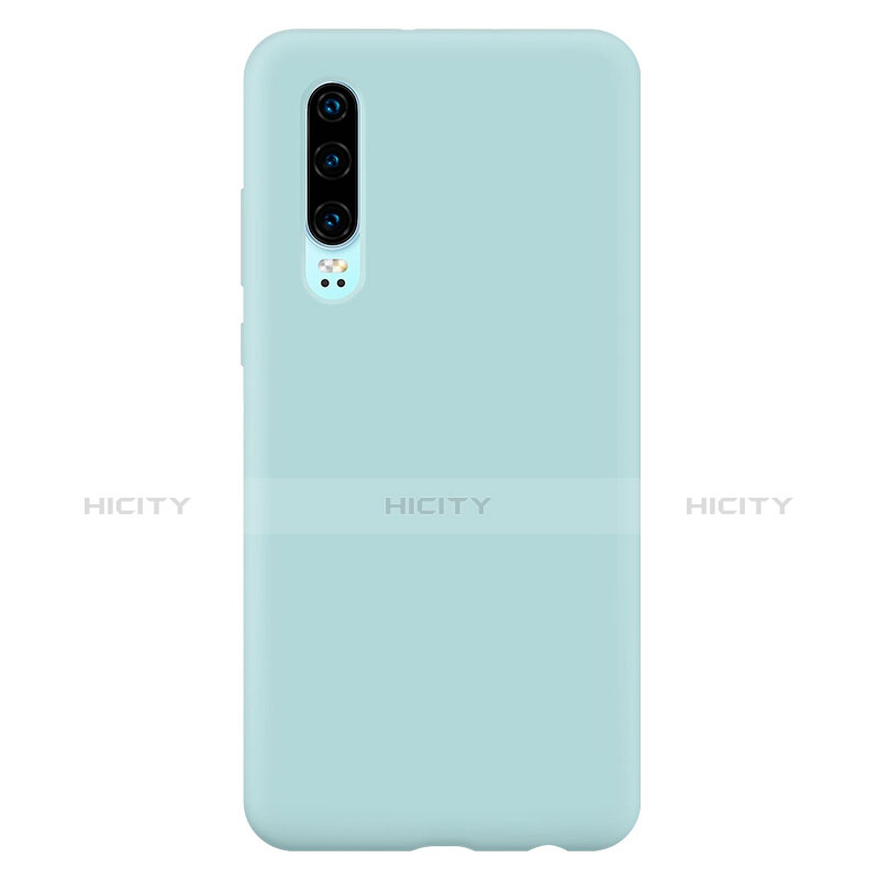 Silikon Hülle Handyhülle Ultra Dünn Schutzhülle Tasche S04 für Huawei P30 Hellblau