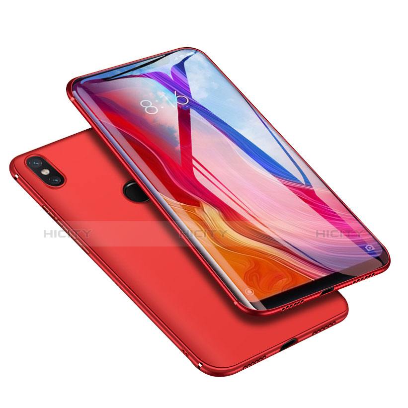 Silikon Hülle Handyhülle Ultra Dünn Schutzhülle Tasche S04 für Xiaomi Mi 8 Rot Plus