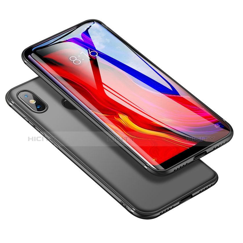 Silikon Hülle Handyhülle Ultra Dünn Schutzhülle Tasche S04 für Xiaomi Mi 8 Schwarz Plus