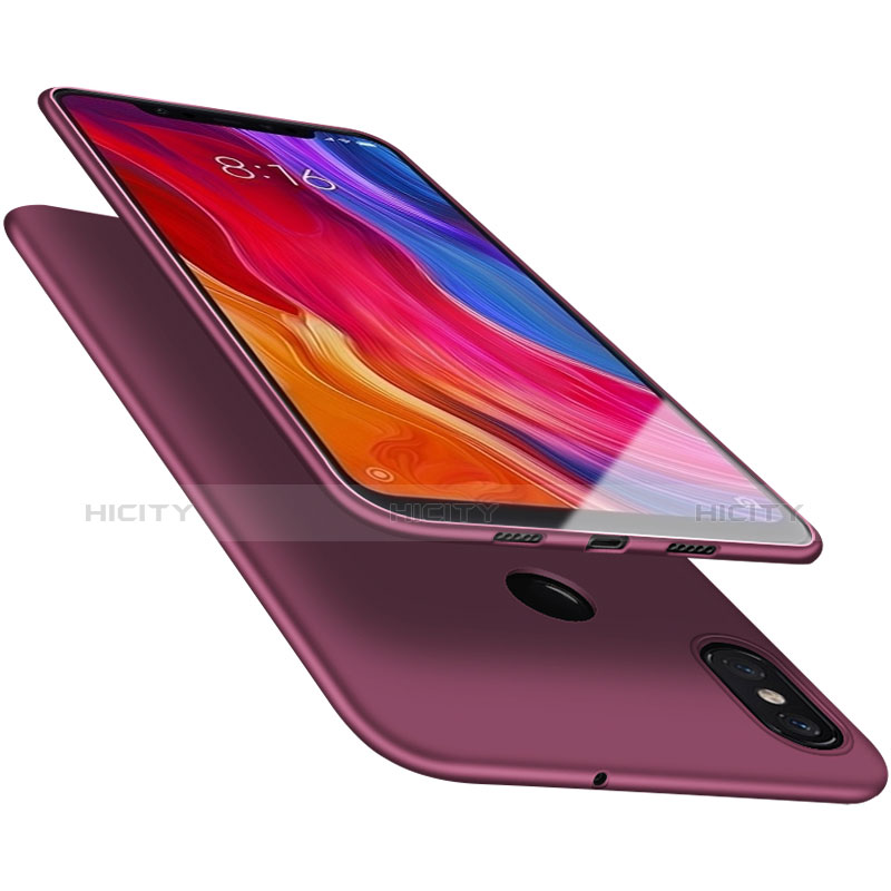 Silikon Hülle Handyhülle Ultra Dünn Schutzhülle Tasche S05 für Xiaomi Mi 8 Violett